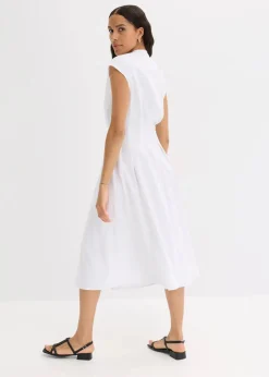 Midikleid aus leichtem Leinen-Mix