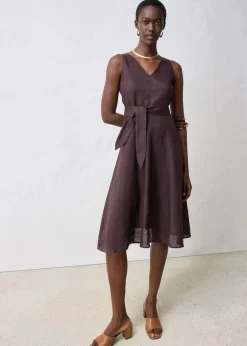 Midikleid aus reinem Leinen