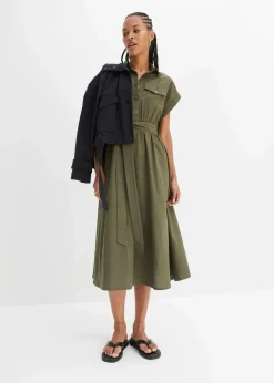 Midikleid aus reiner Baumwolle