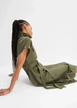 Midikleid aus reiner Baumwolle