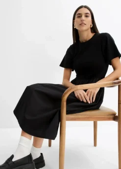 Midikleid aus reiner Baumwolle