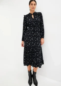 Midikleid aus reiner Viskose