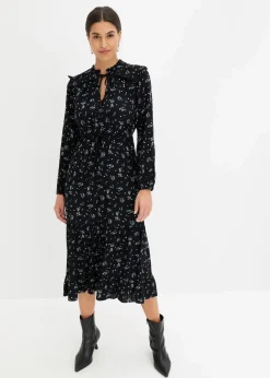 Midikleid aus reiner Viskose