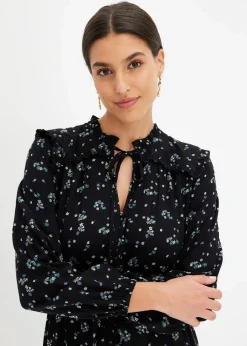 Midikleid aus reiner Viskose