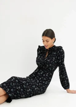 Midikleid aus reiner Viskose