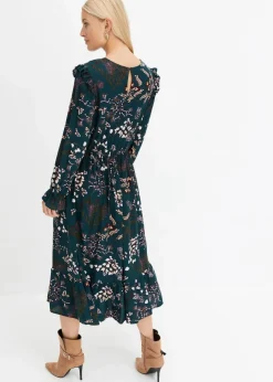 Midikleid aus reiner Viskose