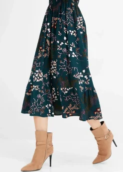 Midikleid aus reiner Viskose