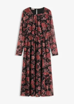 Midikleid aus softem Mesh