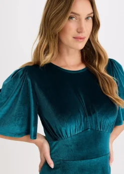 Midikleid aus softem Samt