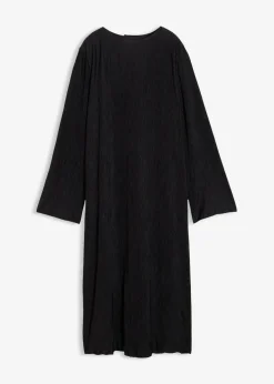 Midikleid aus strukturiertem Crinkle