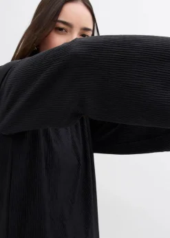 Midikleid aus strukturiertem Crinkle