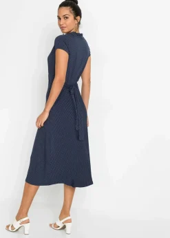 Midikleid aus Viksose-Mix