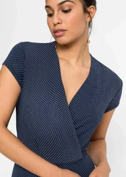 Midikleid aus Viksose-Mix