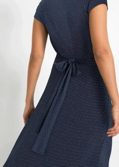 Midikleid aus Viksose-Mix