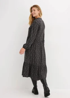 Midikleid aus Viskose