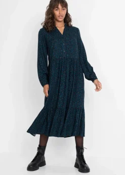 Midikleid aus Viskose