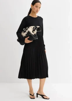 Midikleid aus Viskose-Mix