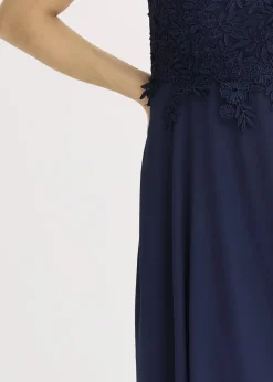 Midikleid aus zartem Tüll mit Spitze