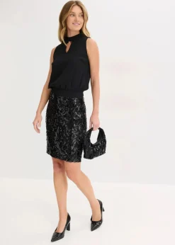 Midikleid mit Pailletten