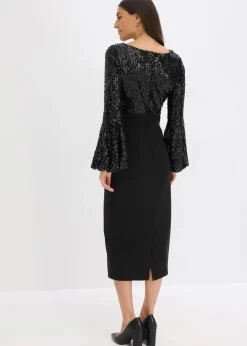 Midikleid mit Pailletten