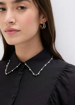 Midikleid mit Perlen Applikation