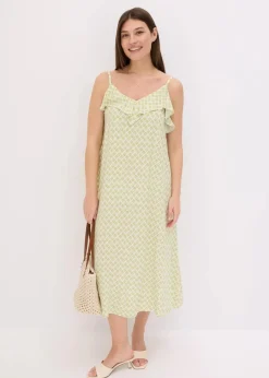 Midikleid mit Rüsche