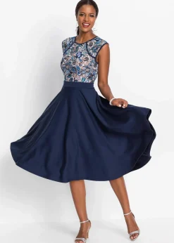 Midikleid mit Spitze