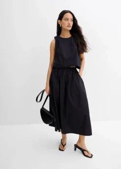 Midirock aus reiner Baumwolle