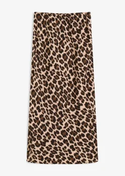 Midirock aus fließendem Satin