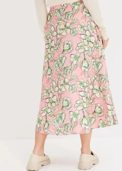 Midirock aus fließendem Viskose-Mix