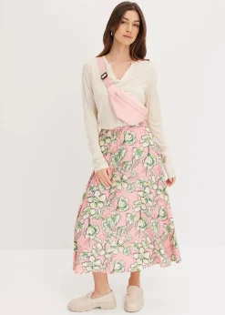 Midirock aus fließendem Viskose-Mix