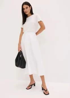 Midirock aus fließendem Viskose-Mix