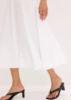 Midirock aus fließendem Viskose-Mix