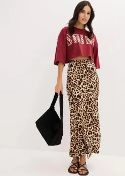 Midirock aus fließender Viskose