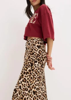 Midirock aus fließender Viskose