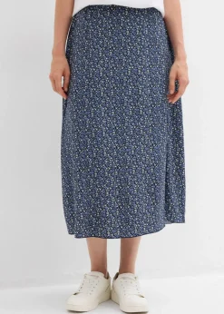 Midirock aus fließender Viskose