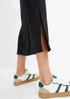 Midirock aus fließender Viskose