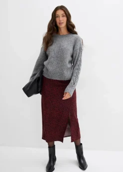 Midirock aus fließender Viskose