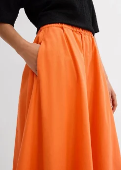 Midirock aus Leinen-Mix