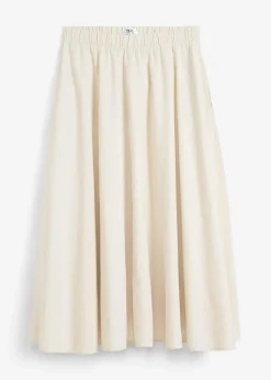 Midirock aus Leinen-Mix