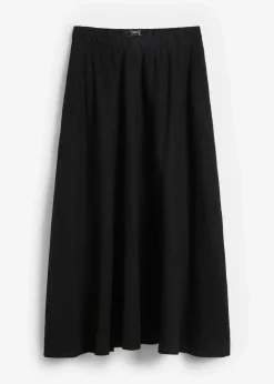 Midirock aus Leinen-Mix