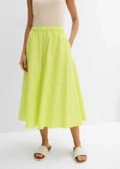 Midirock aus Leinen-Mix