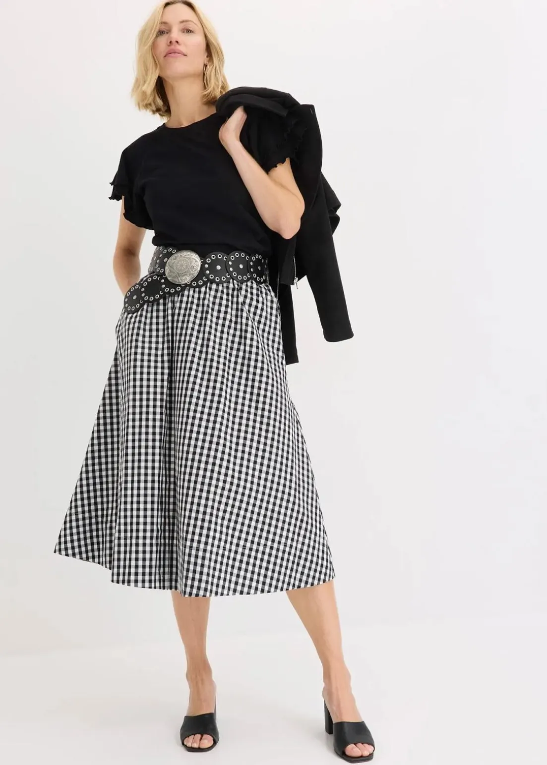 Midirock aus reiner Baumwolle