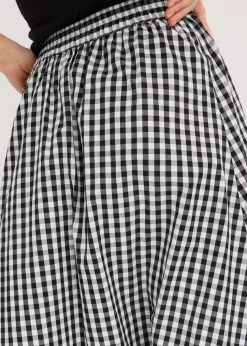 Midirock aus reiner Baumwolle