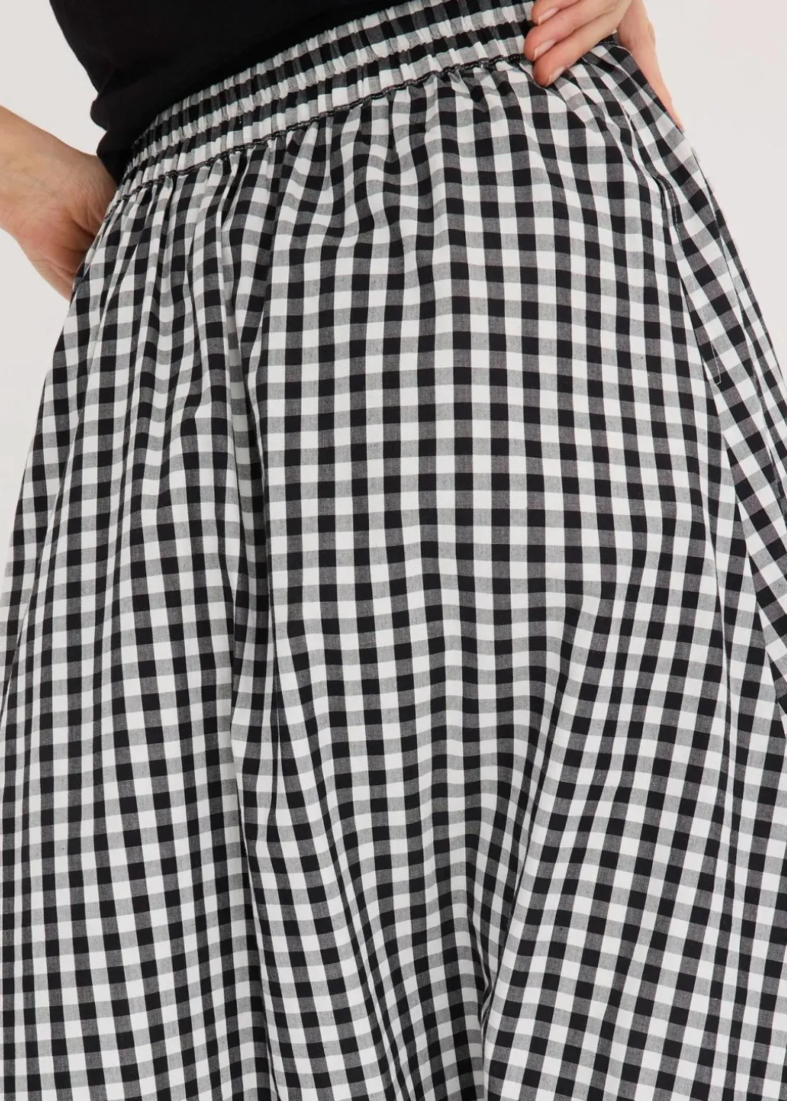 Midirock aus reiner Baumwolle