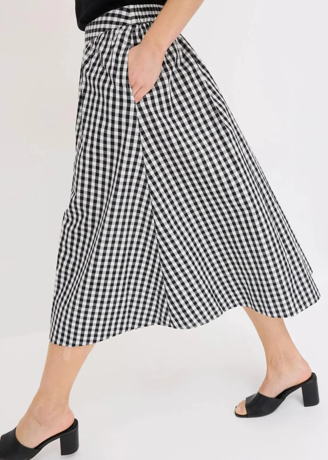 Midirock aus reiner Baumwolle