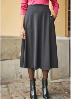 Midirock aus Viskose-Mix