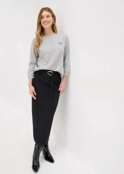 Midirock aus Viskose-Mix