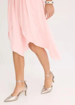 Midirock mit Ruffle und Chiffon