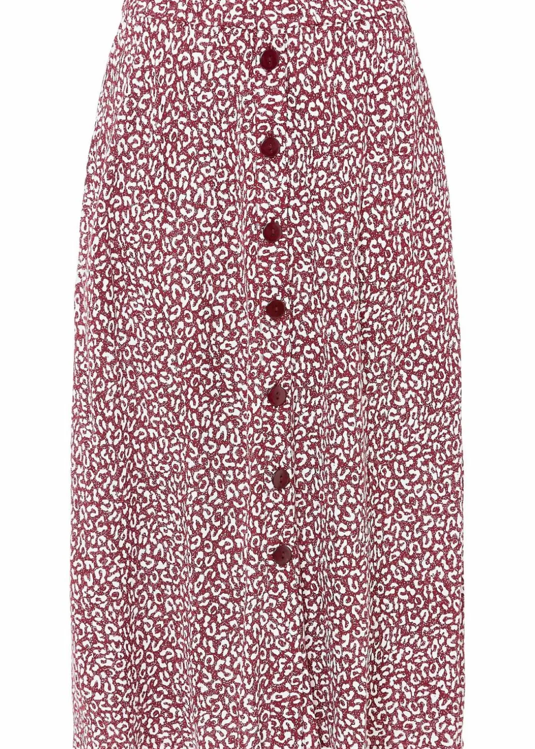 Midi-Viskoserock mit Taschen